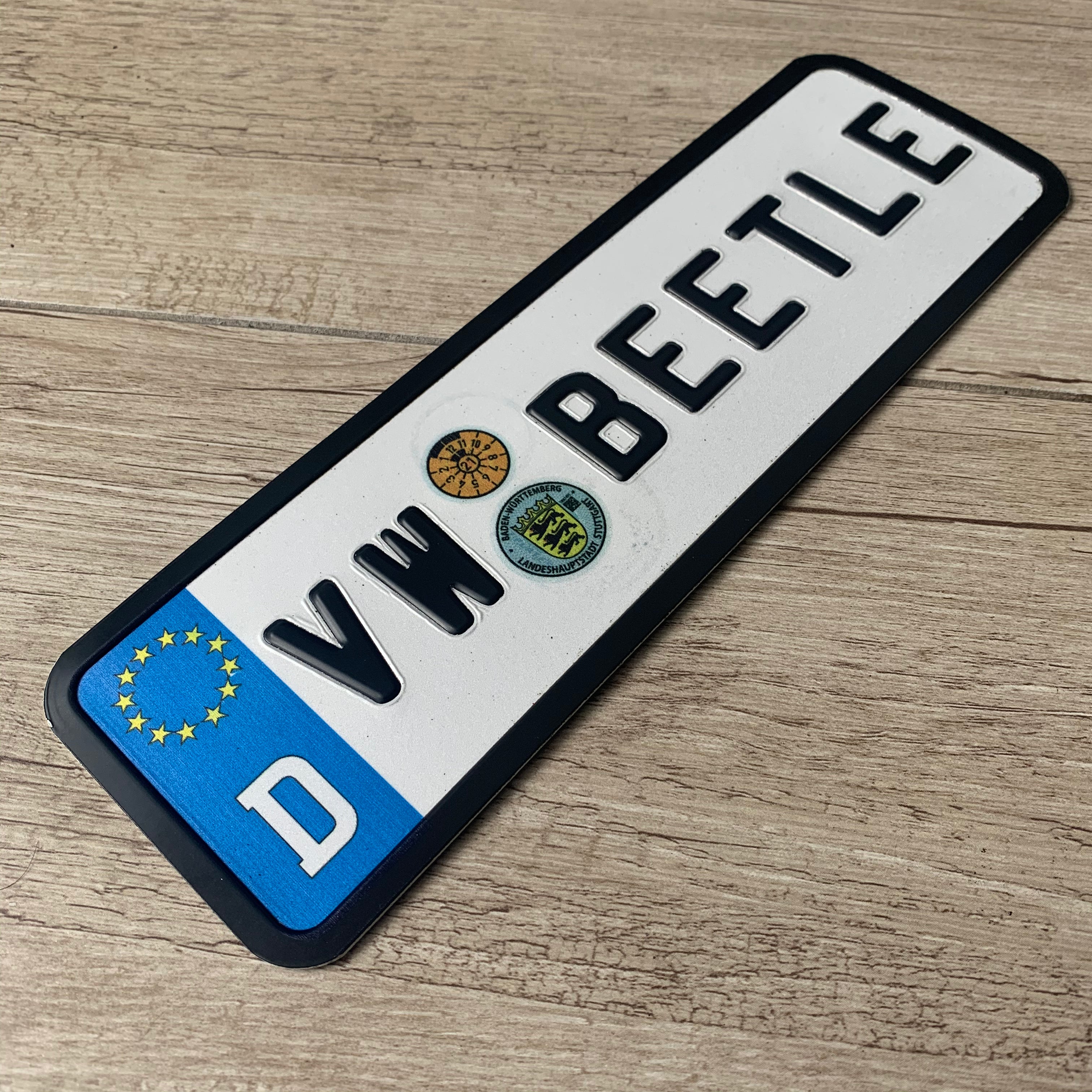 Custom European Aluminium Embossed Vanity License Plate
