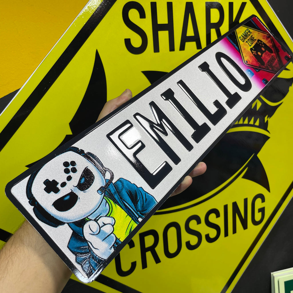 Custom European Aluminium Embossed Vanity License Plate