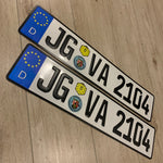 Custom European Aluminium Embossed Vanity License Plate