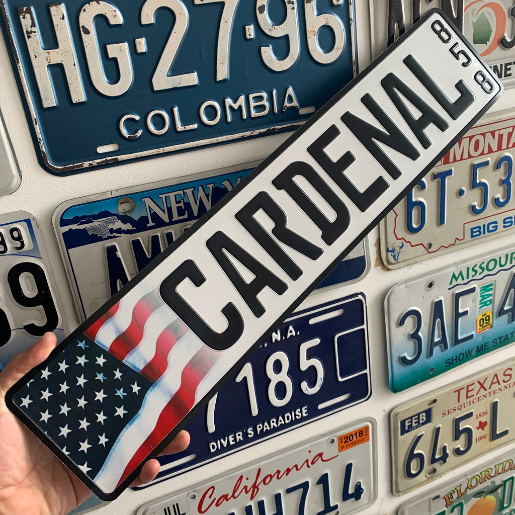 Custom European Aluminium Embossed Vanity License Plate