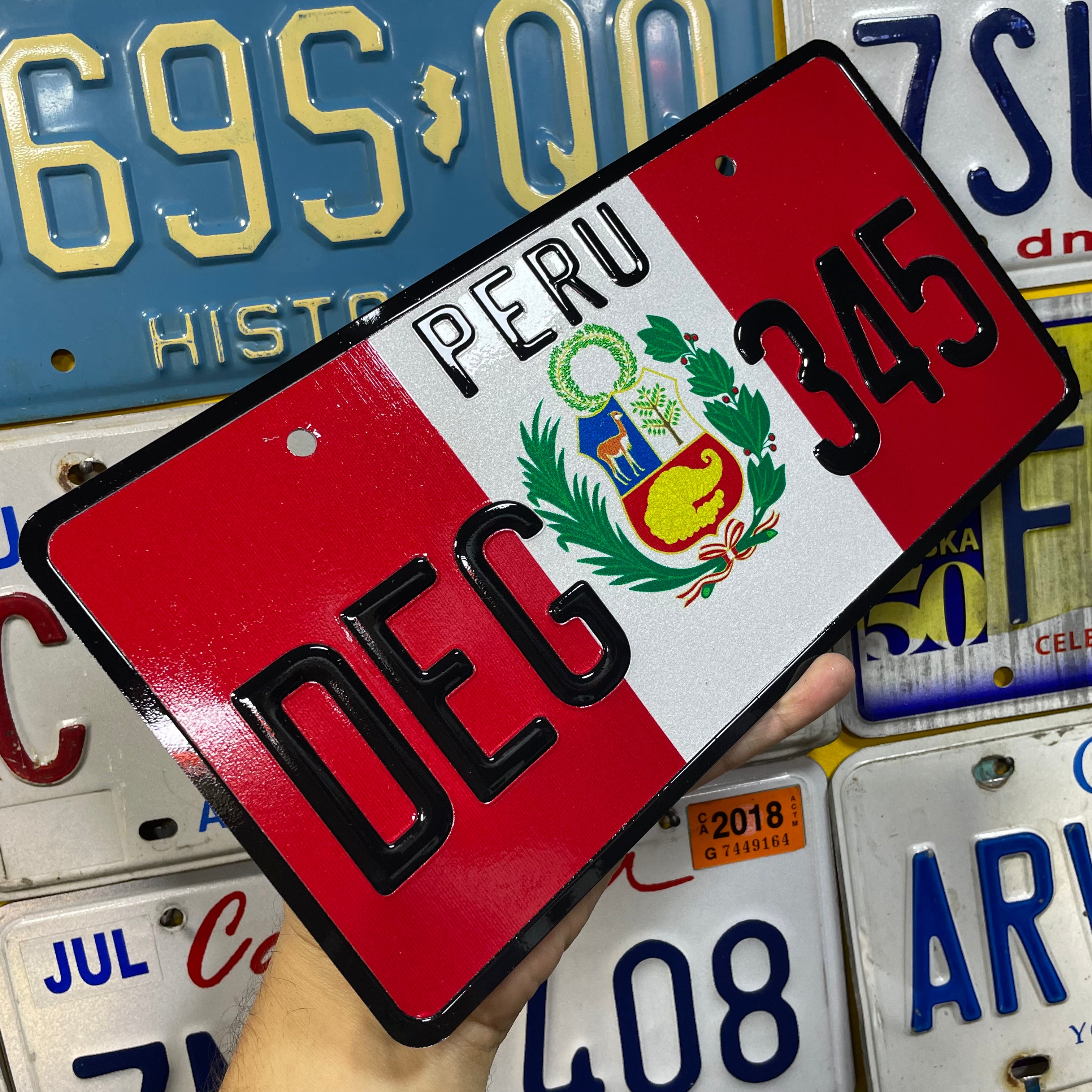 Custom US Aluminium Embossed Vanity License Plate