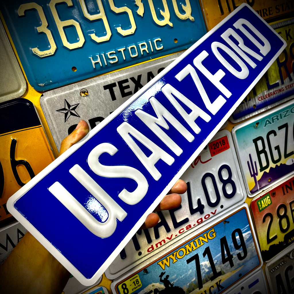 Custom European Aluminium Embossed Vanity License Plate