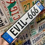 Custom European Aluminium Embossed Vanity License Plate