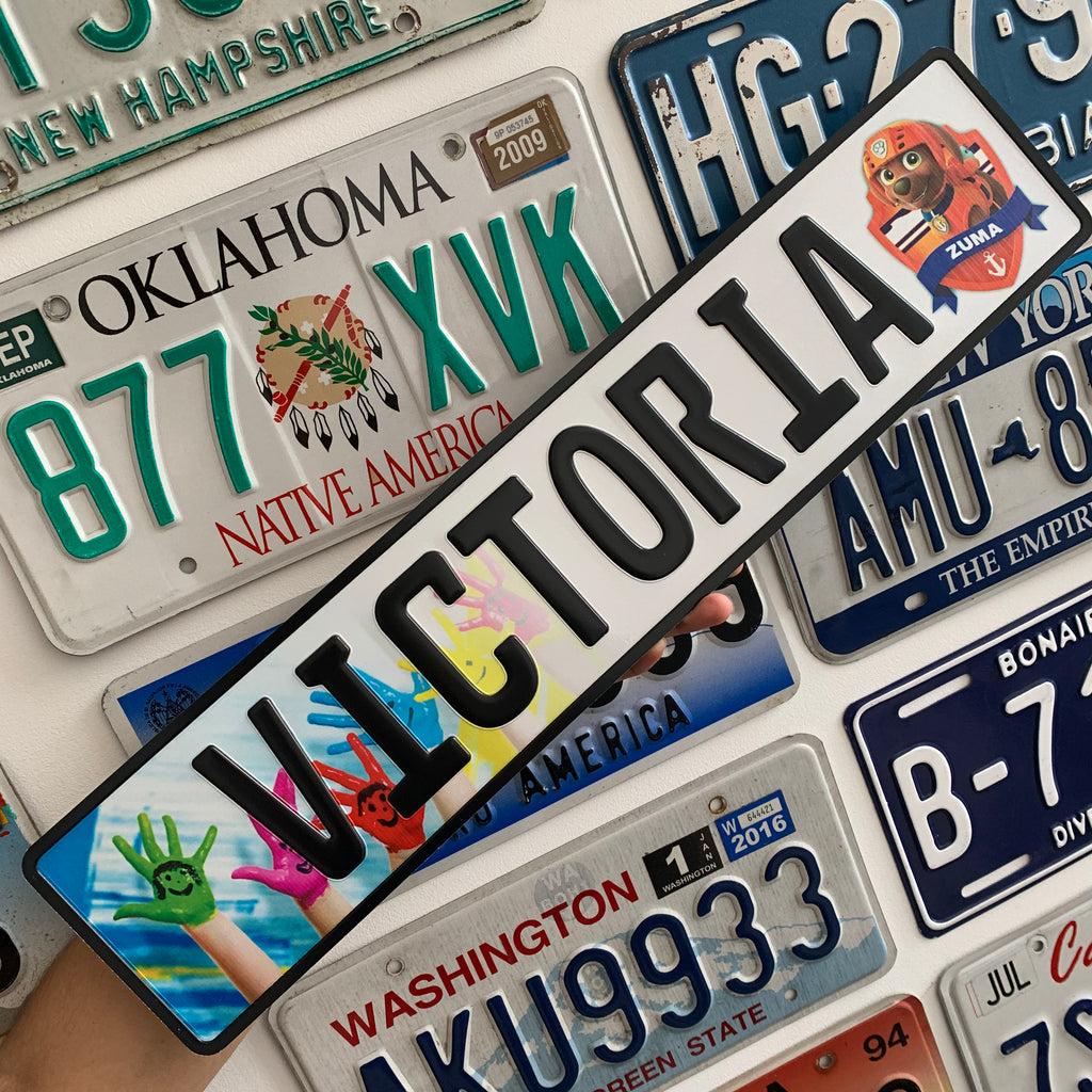 Custom European Aluminium Embossed Vanity License Plate