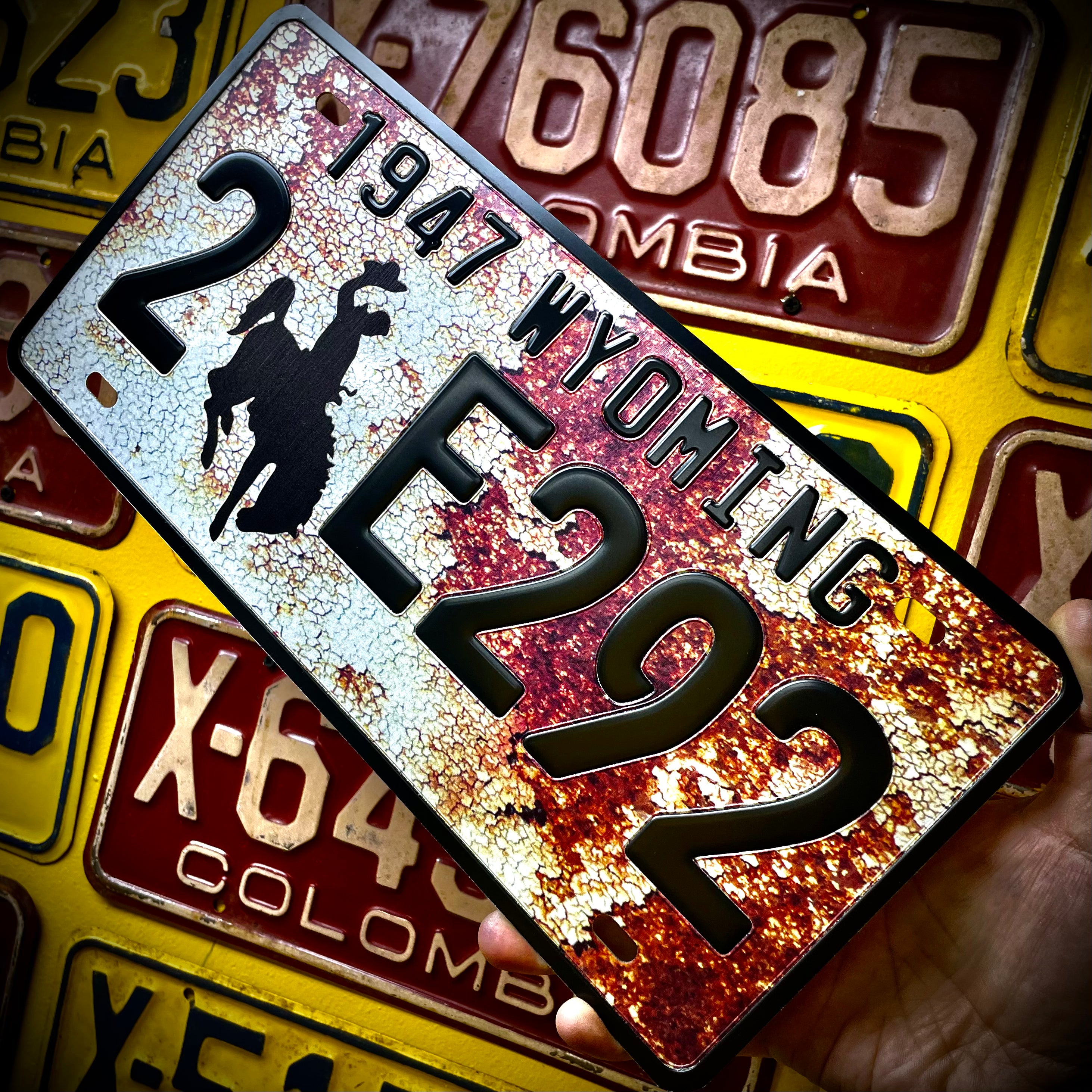 Custom US Aluminium Embossed Vanity License Plate