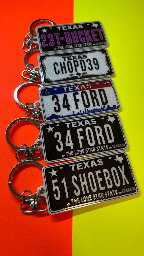 Custom US License Plate Keychain