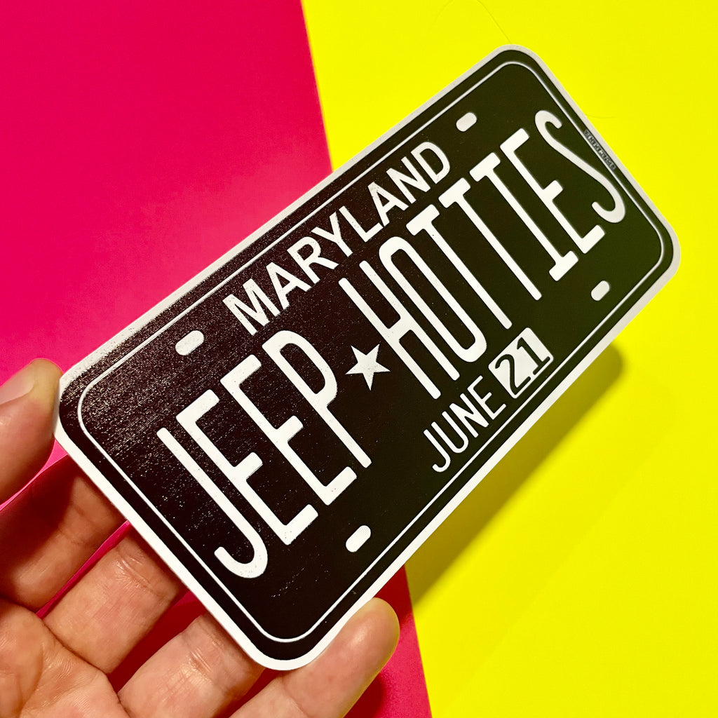 Custom Plastic Bike's License Plate