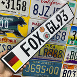 Custom European Aluminium Embossed Vanity License Plate