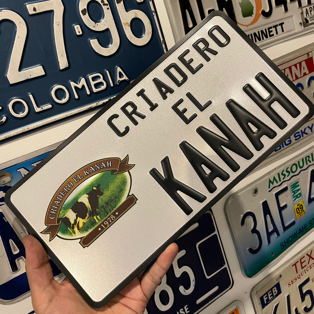 Custom US Aluminium Embossed Vanity License Plate