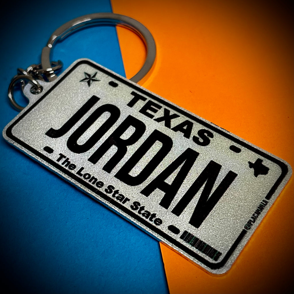 Texas Racing Keychain Texas License Plate Custom Keychain – Placamania