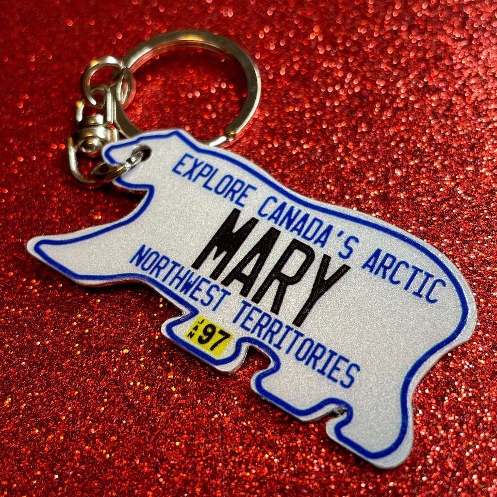 Custom US License Plate Keychain