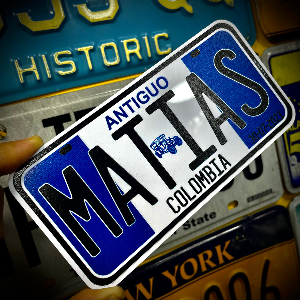 Custom Plastic Bike's License Plate