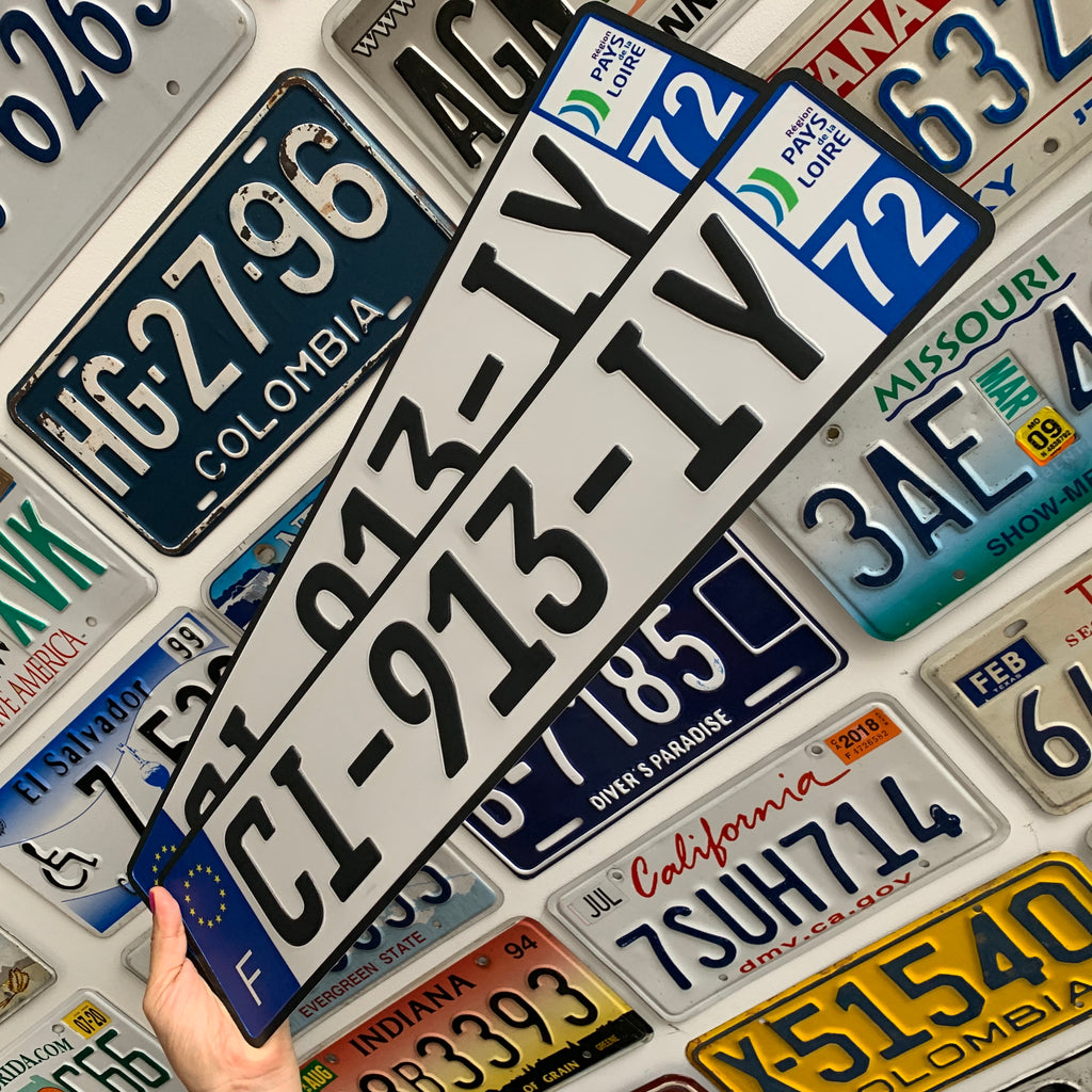 Custom European Aluminium Embossed Vanity License Plate