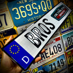 Custom European Aluminium Embossed Vanity License Plate