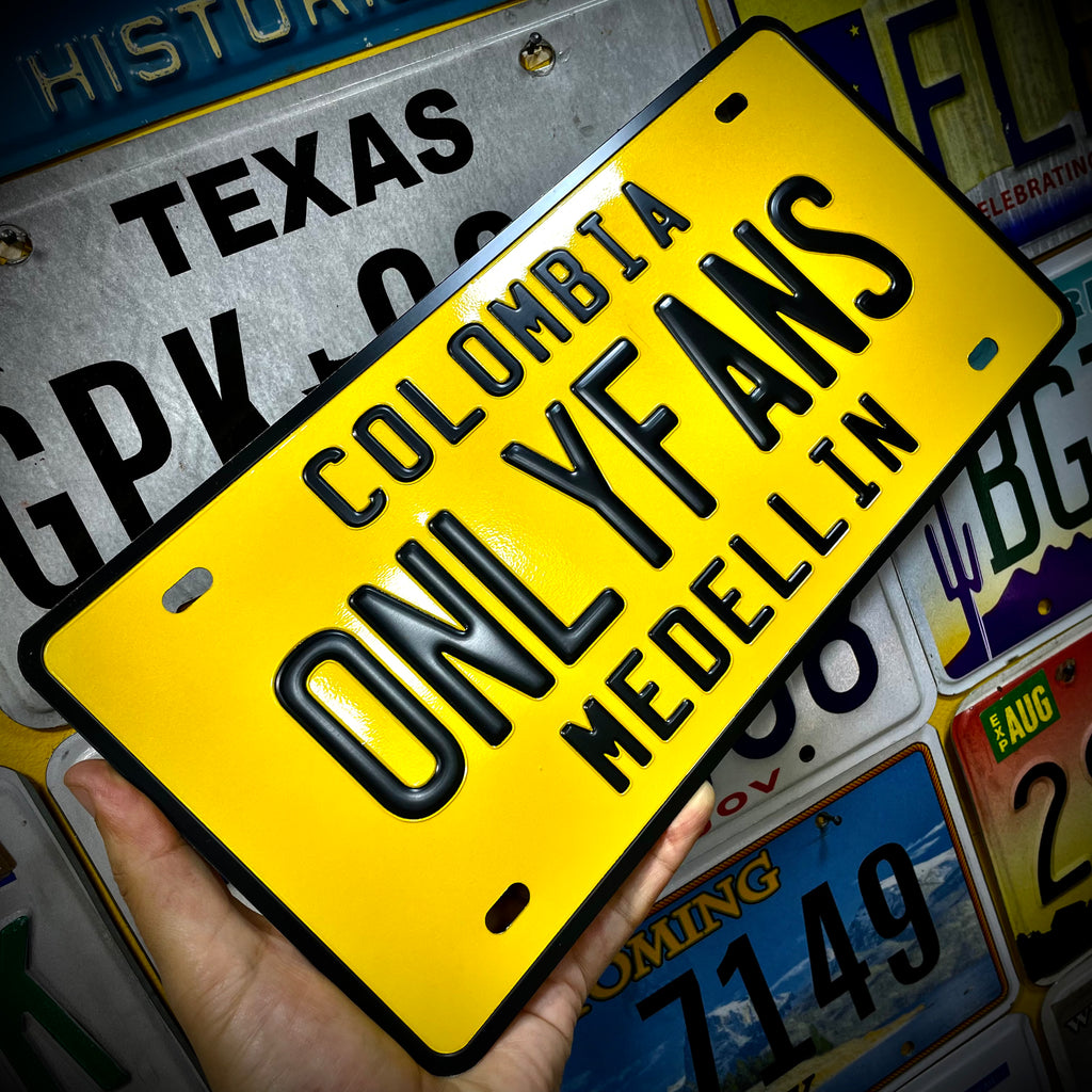 Custom US Aluminium Embossed Vanity License Plate