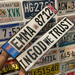 Custom European Aluminium Embossed Vanity License Plate