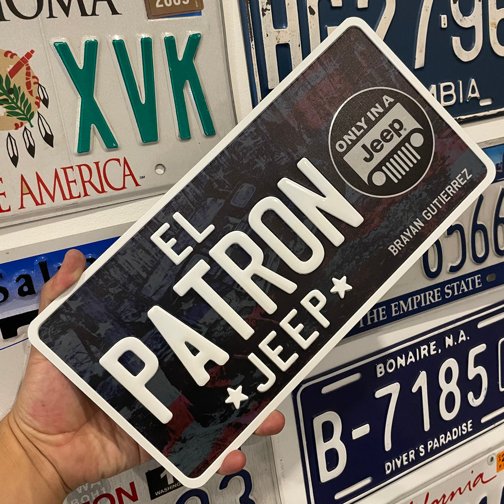 Custom US Aluminium Embossed Vanity License Plate