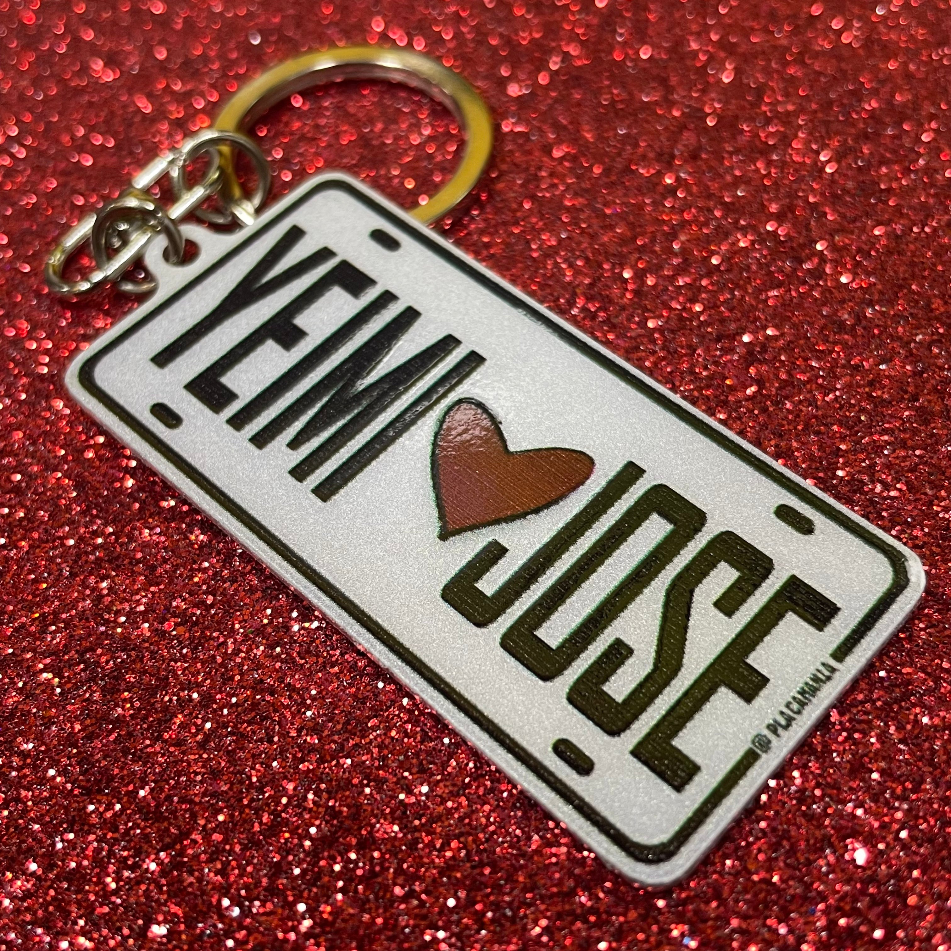 Custom US License Plate Keychain