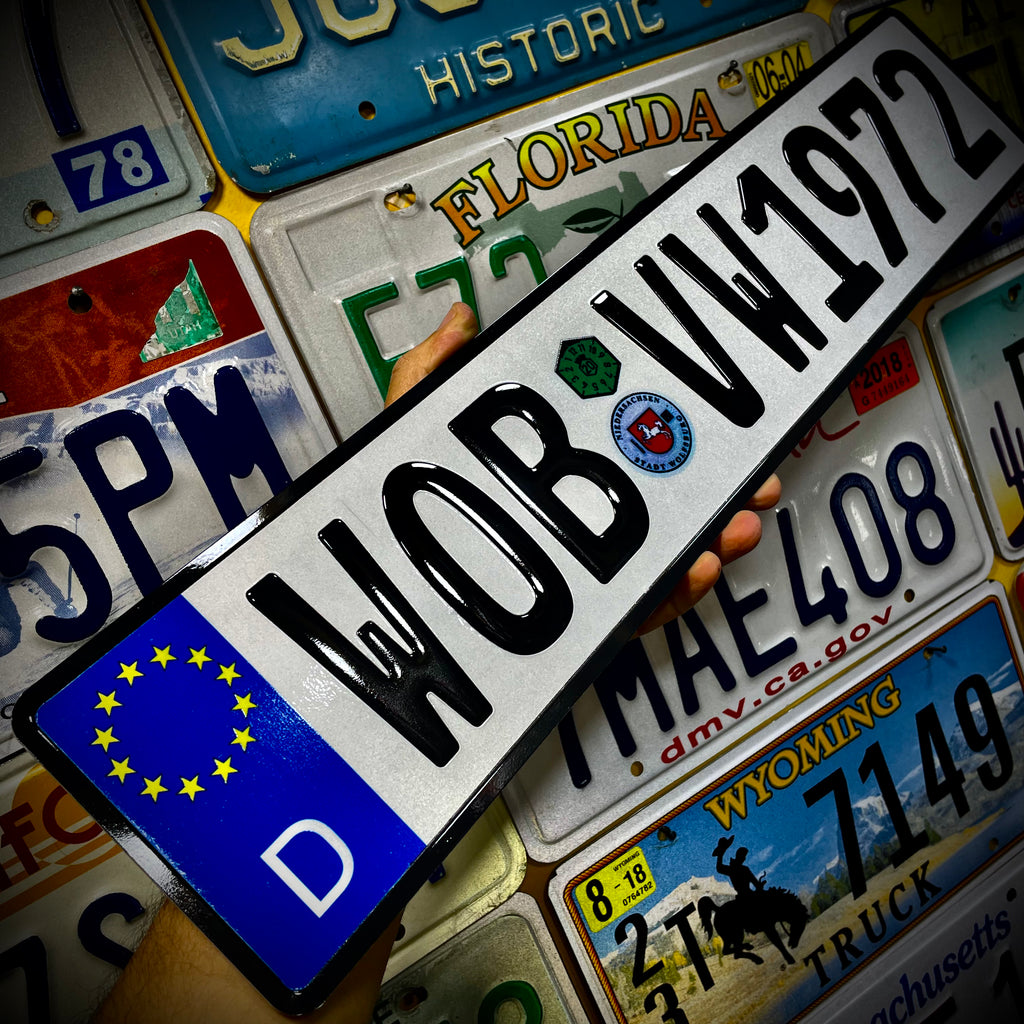 Custom European Aluminium Embossed Vanity License Plate