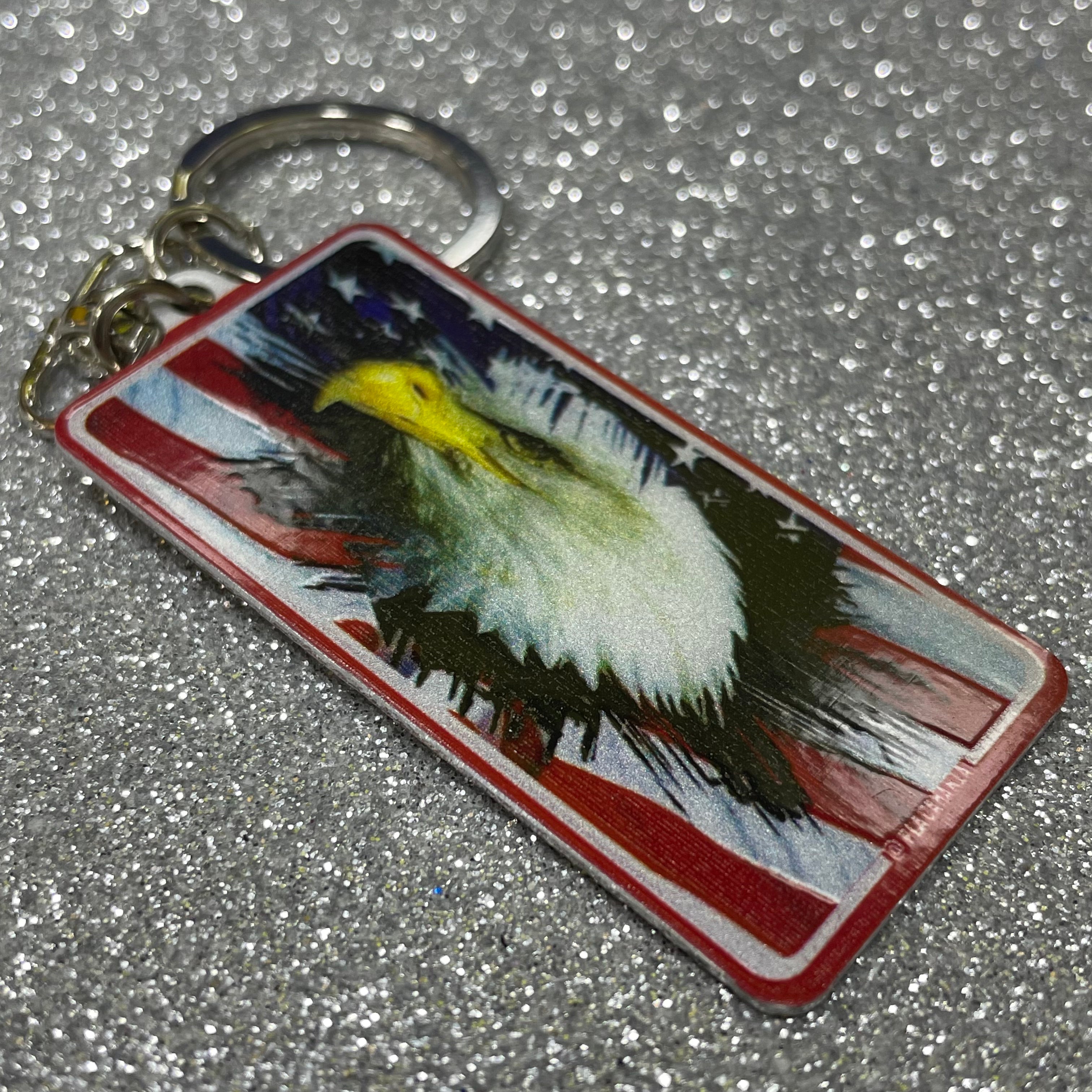 Custom US License Plate Keychain