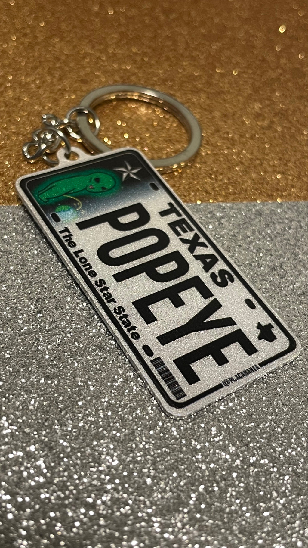 Texas License Plate Custom Keychain