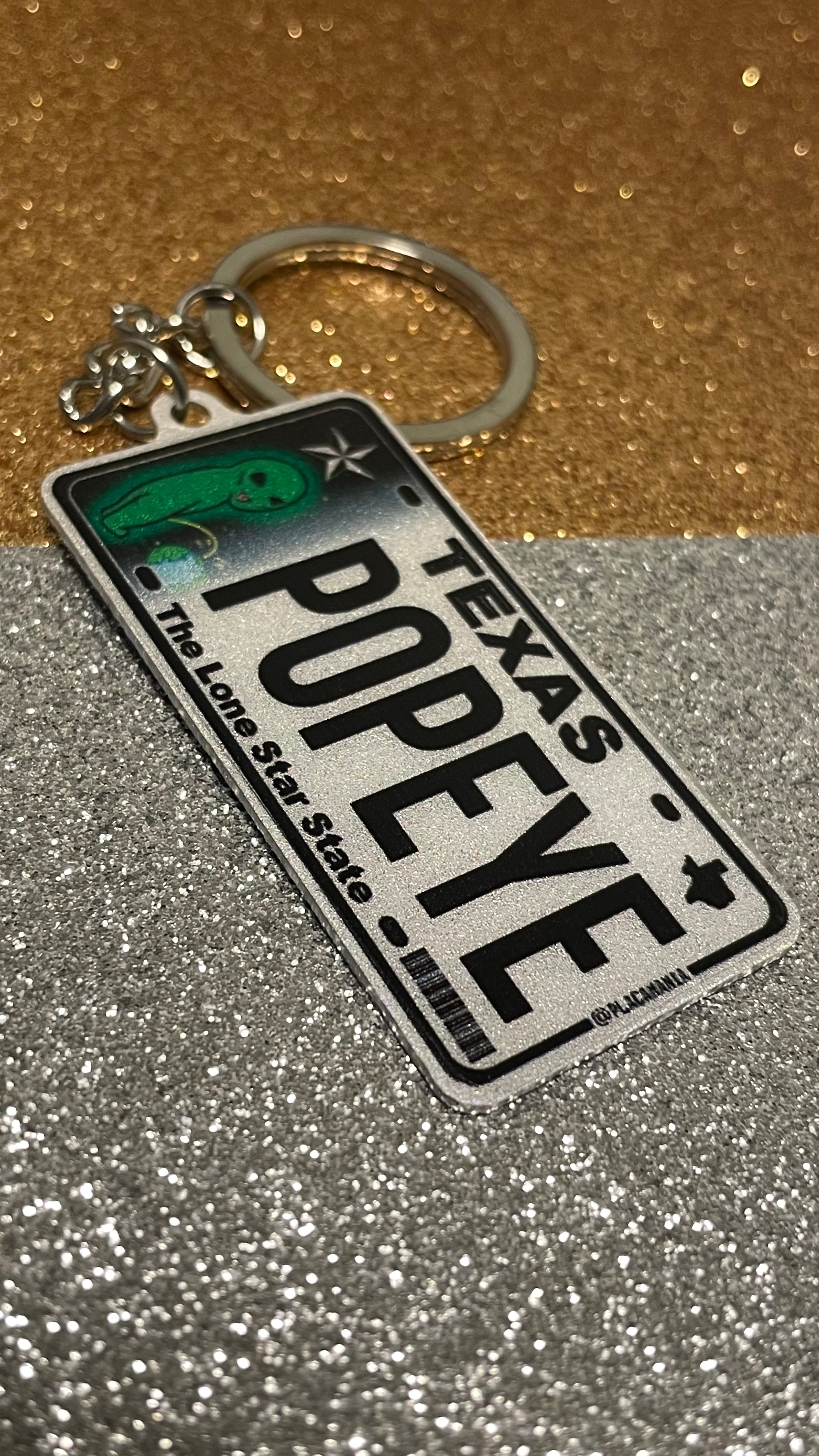 Texas License Plate Custom Keychain