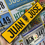 Custom European Aluminium Embossed Vanity License Plate