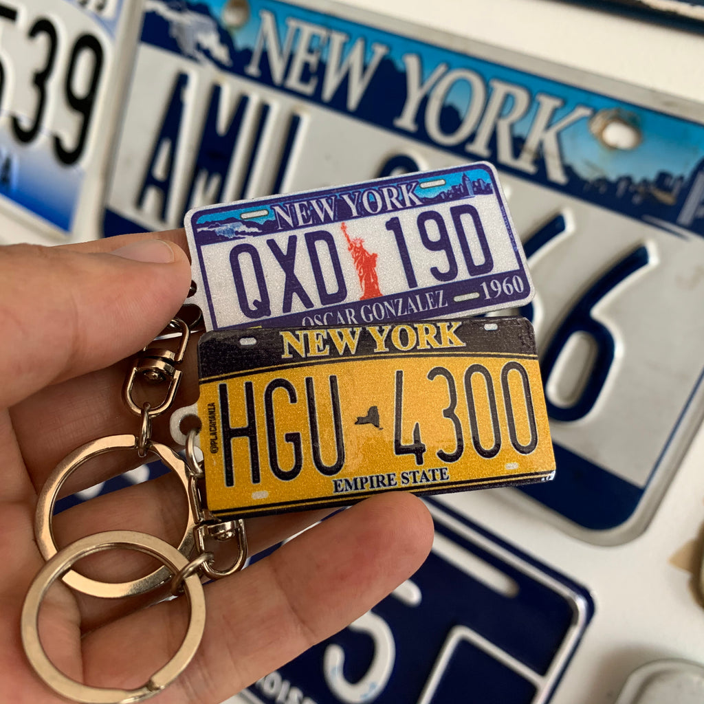 New York License Plate Custom Keychain