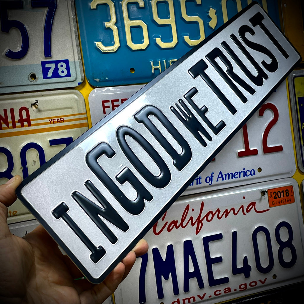 Custom European Aluminium Embossed Vanity License Plate