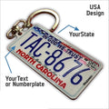 Custom US License Plate Keychain