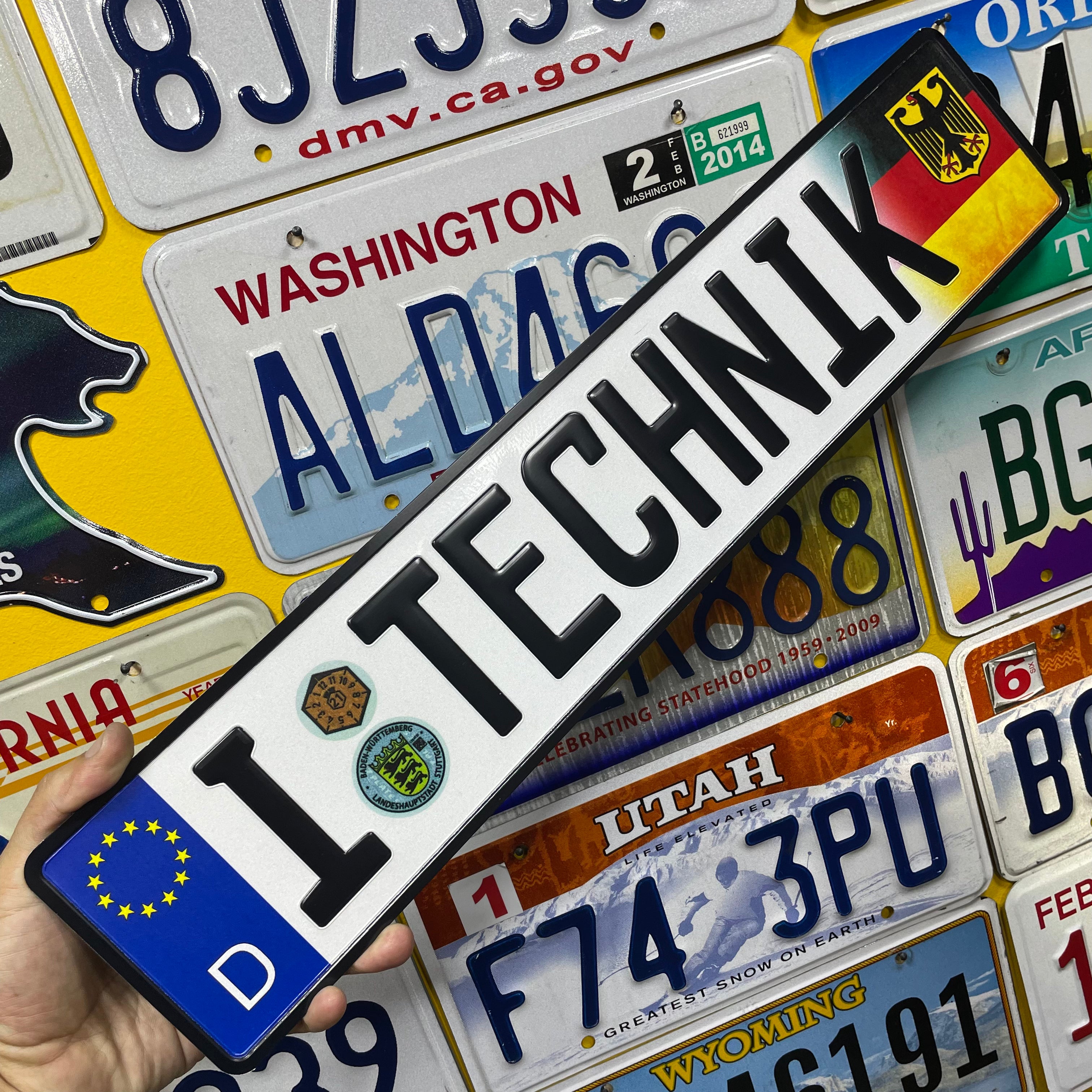 Custom European Aluminium Embossed Vanity License Plate