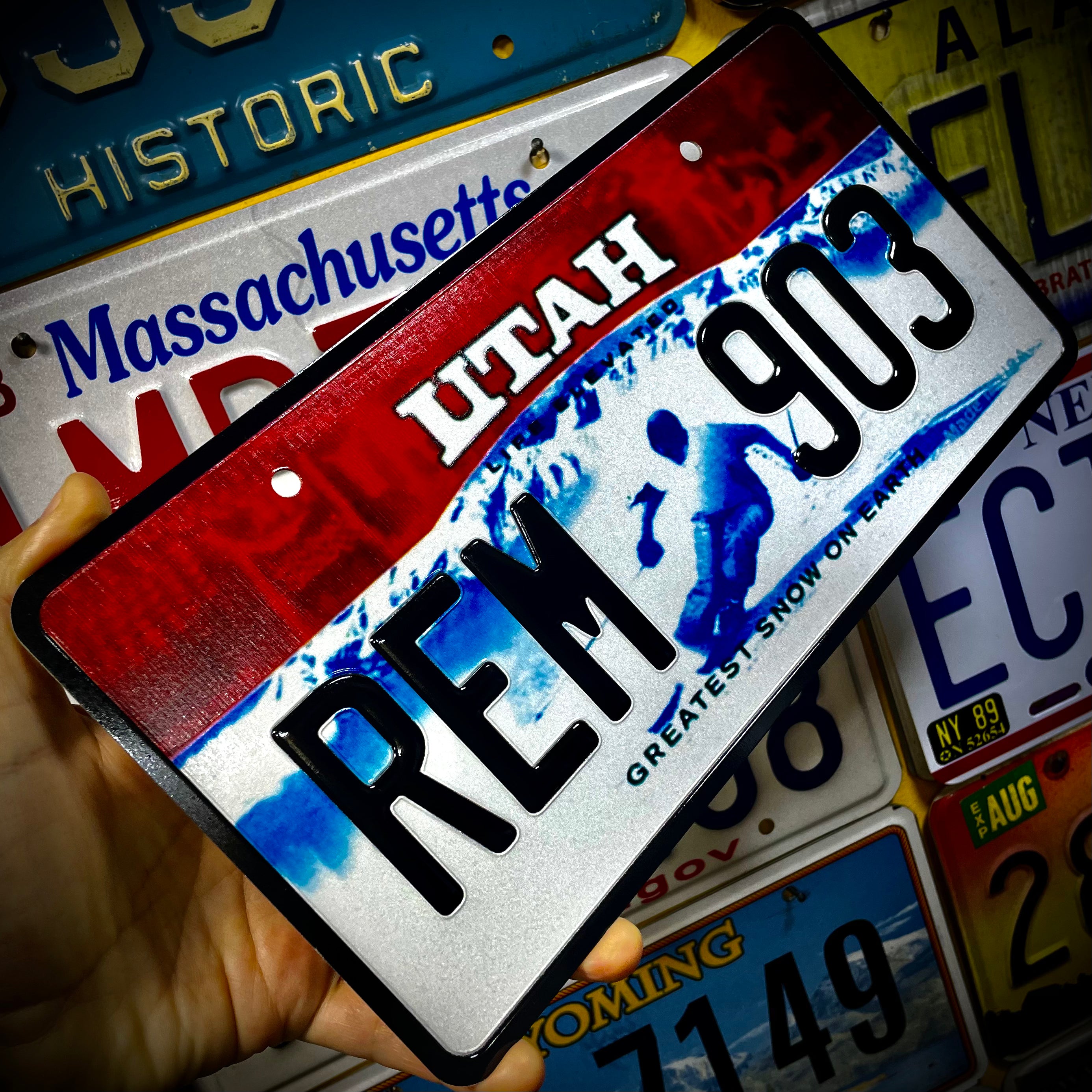 Custom US Aluminium Embossed Vanity License Plate