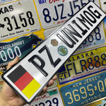 Custom European Aluminium Embossed Vanity License Plate