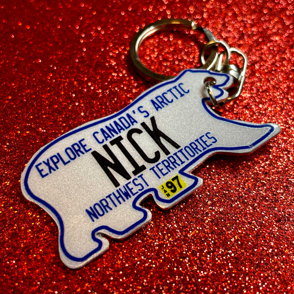 Custom US License Plate Keychain