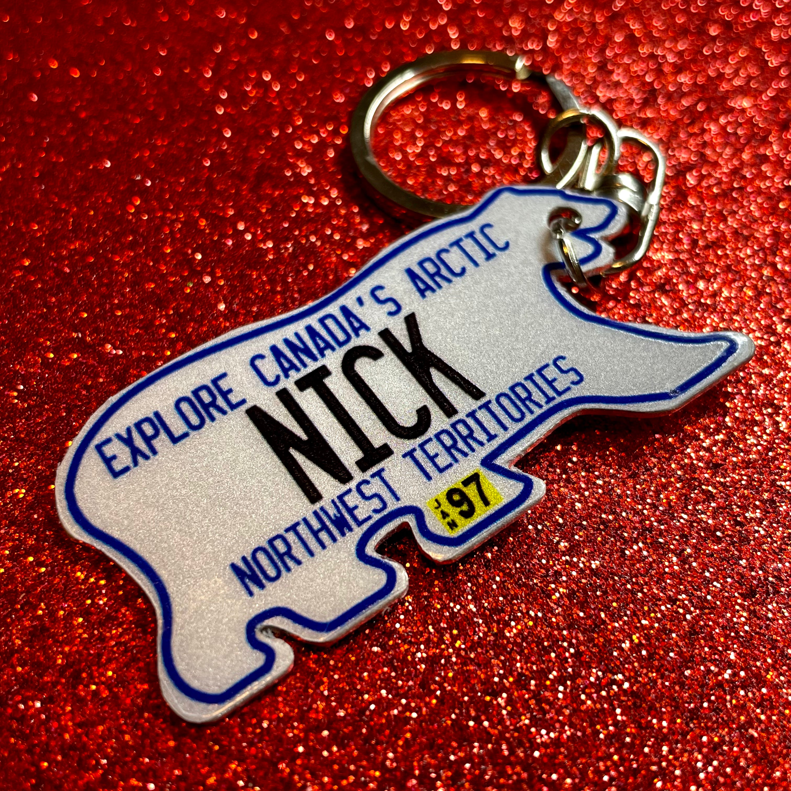 Custom US License Plate Keychain