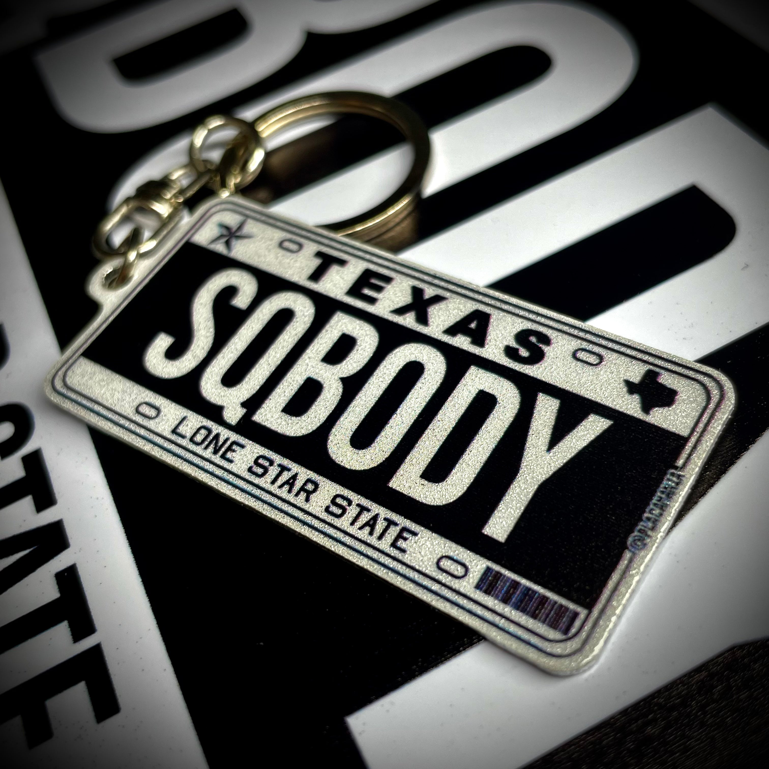 Texas License Plate Custom Keychain