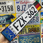 Custom European Aluminium Embossed Vanity License Plate