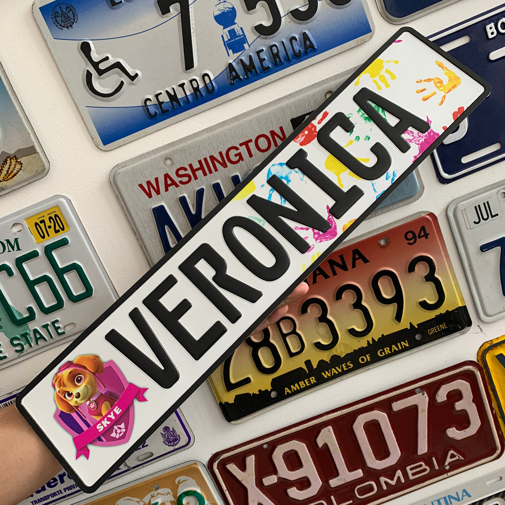 Custom European Aluminium Embossed Vanity License Plate