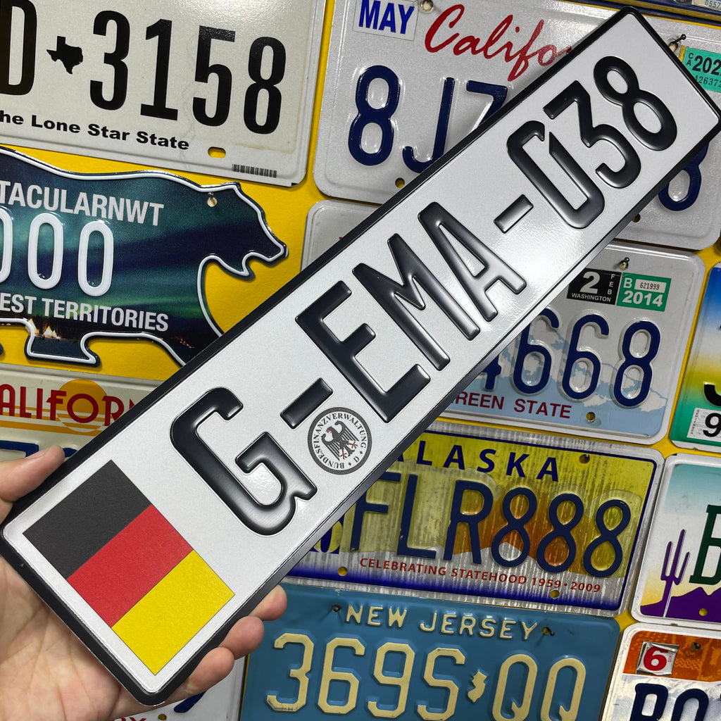 Custom European Aluminium Embossed Vanity License Plate