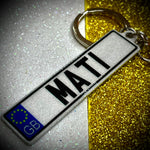 Custom European LicensePlate Keychain