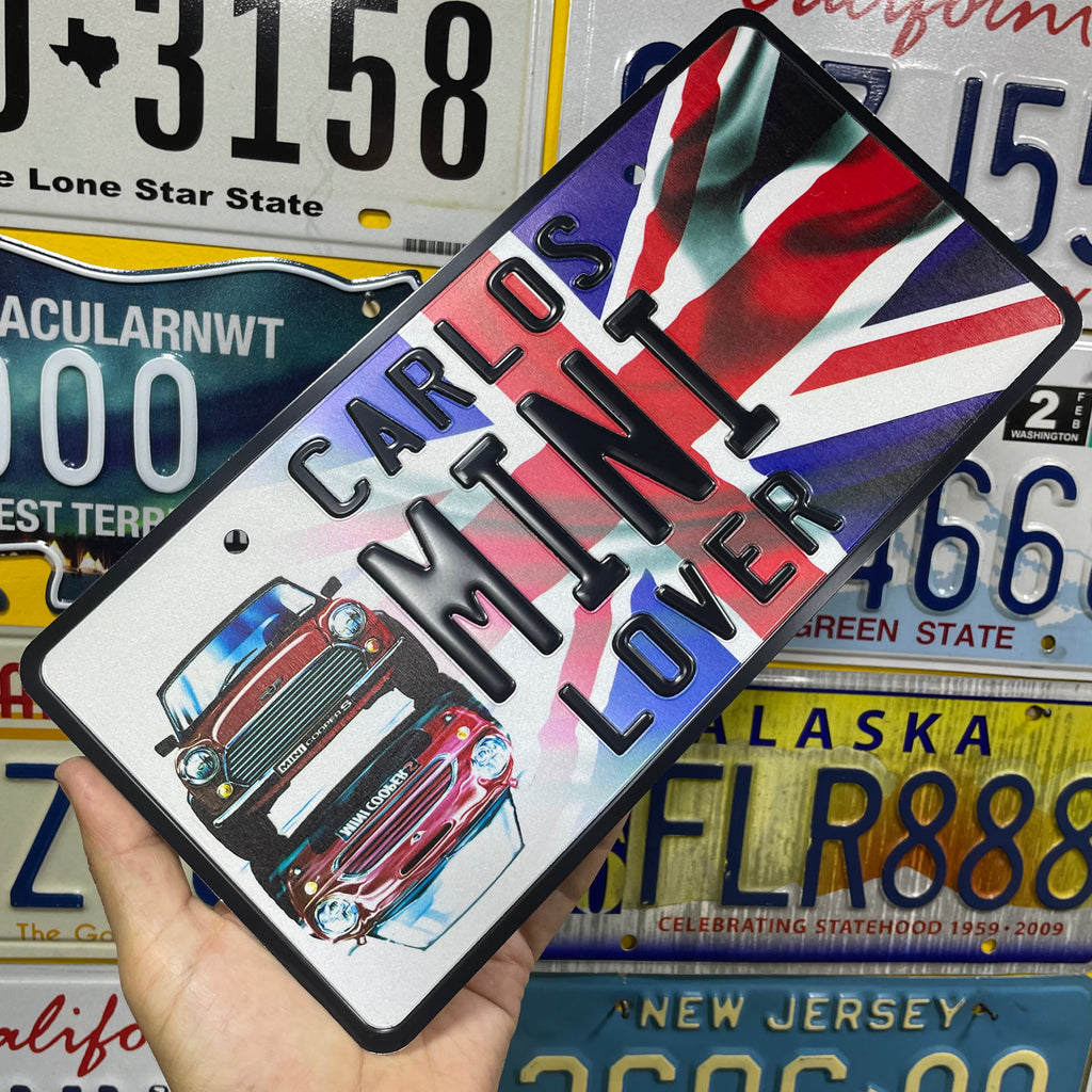 Custom US Aluminium Embossed Vanity License Plate