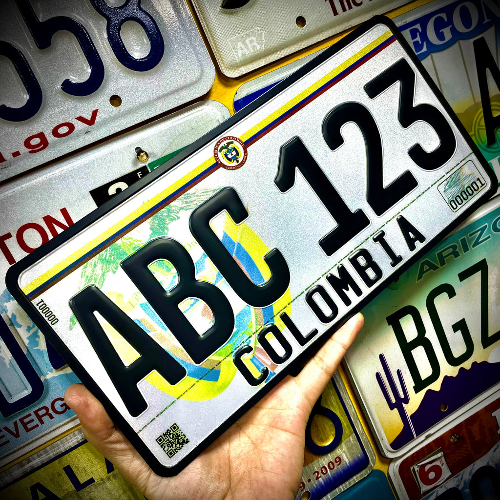 Custom US Aluminium Embossed Vanity License Plate