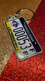 Pennsylvania License Plate Custom Keychain