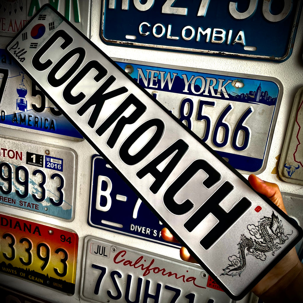 Custom European Aluminium Embossed Vanity License Plate