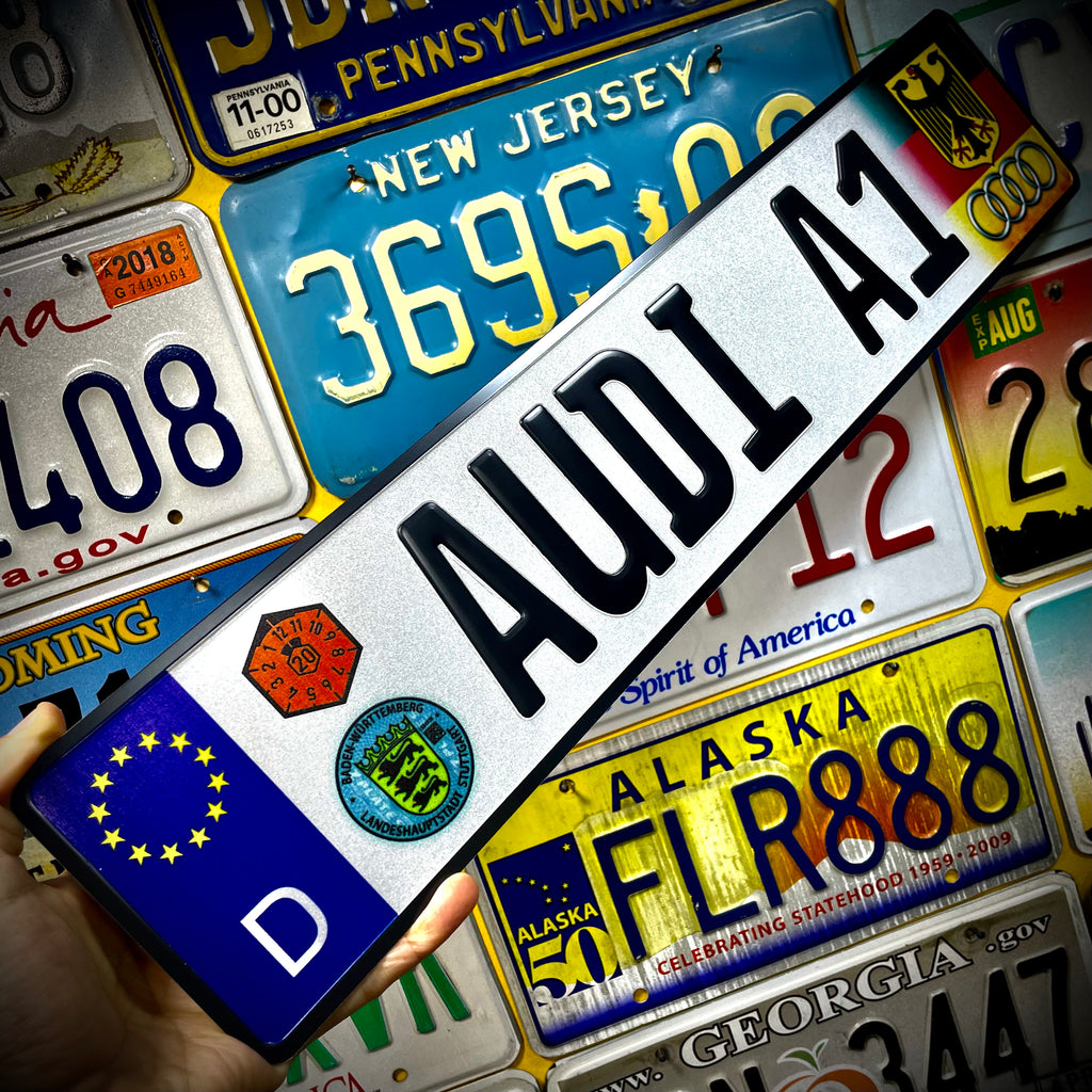 Custom European Aluminium Embossed Vanity License Plate