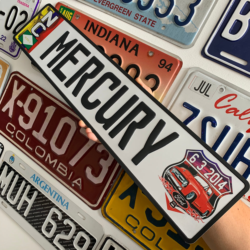 Custom European Aluminium Embossed Vanity License Plate