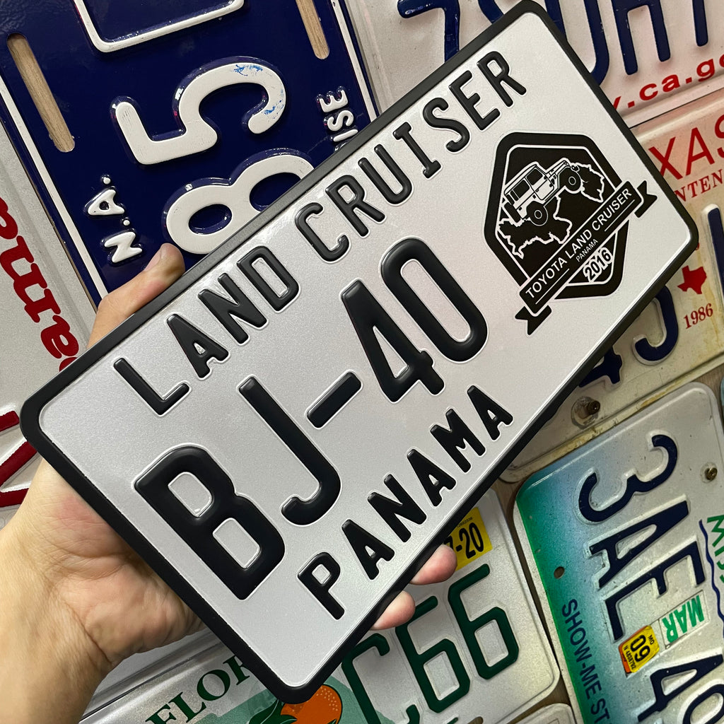 Custom US Aluminium Embossed Vanity License Plate