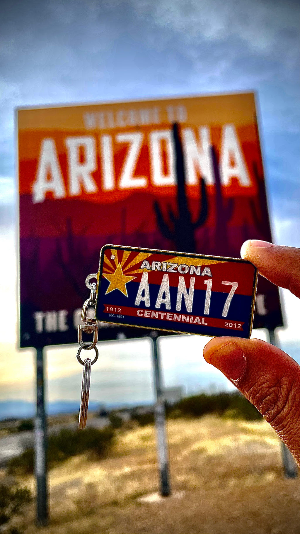 Custom US License Plate Keychain