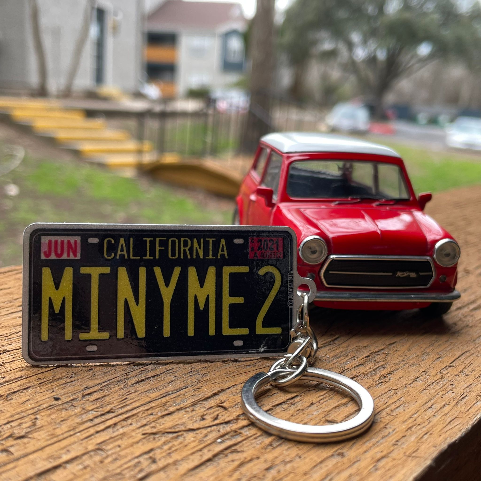 California License Plate Custom Keychain