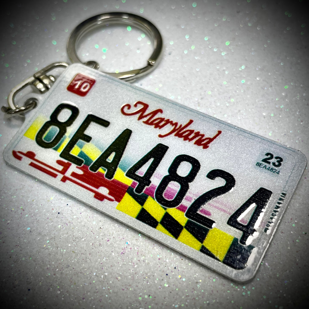 Maryland License Plate Custom Keychain